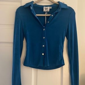 Princess Polly blue top size 2